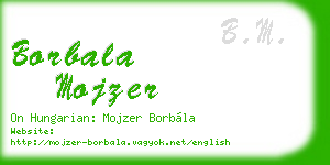 borbala mojzer business card