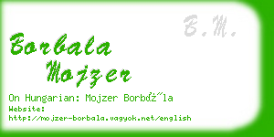 borbala mojzer business card